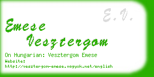 emese vesztergom business card